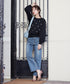 【安田美沙子さん着用】ストレッチワイドデニム